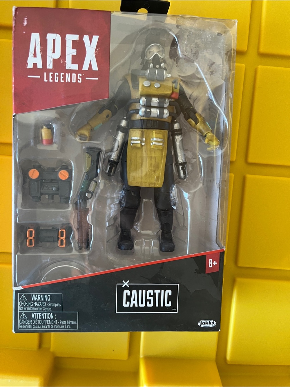 Apex Legends Caustic Action Figure - Yellow, Black, Silver